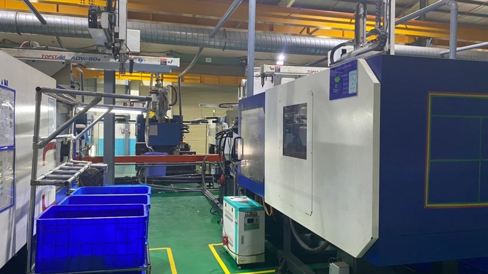 Plastic injection molding machine at Kahong Vietnam, an audited DEWIN partner factory