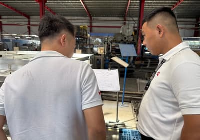 DEWIN team performing on-site inspection in Vietnam