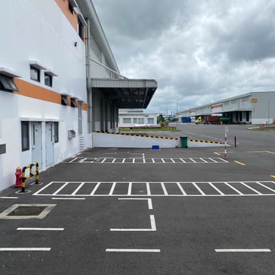 Entrance gate to warehouse zone