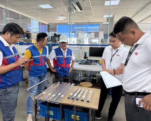 On-site quality verification of production parts in Vietnam