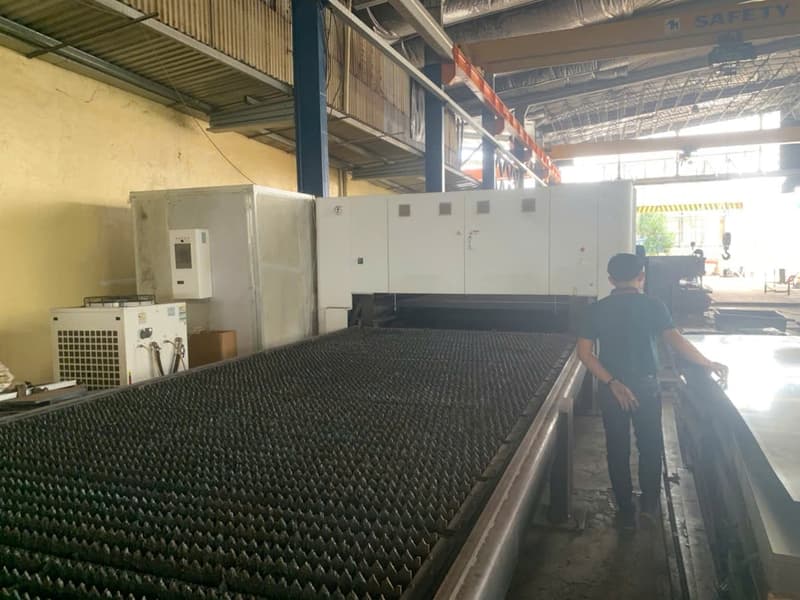 CNC laser cutting machine at An Thanh Technology, an audited DEWIN partner factory in Vietnam