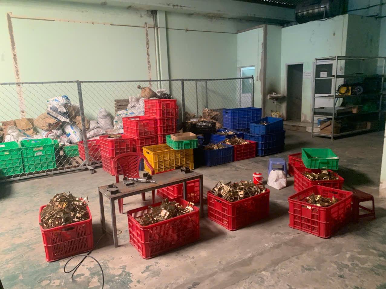 Quality inspection area at a Vietnam CNC machining facility with measuring instruments for titanium parts verification